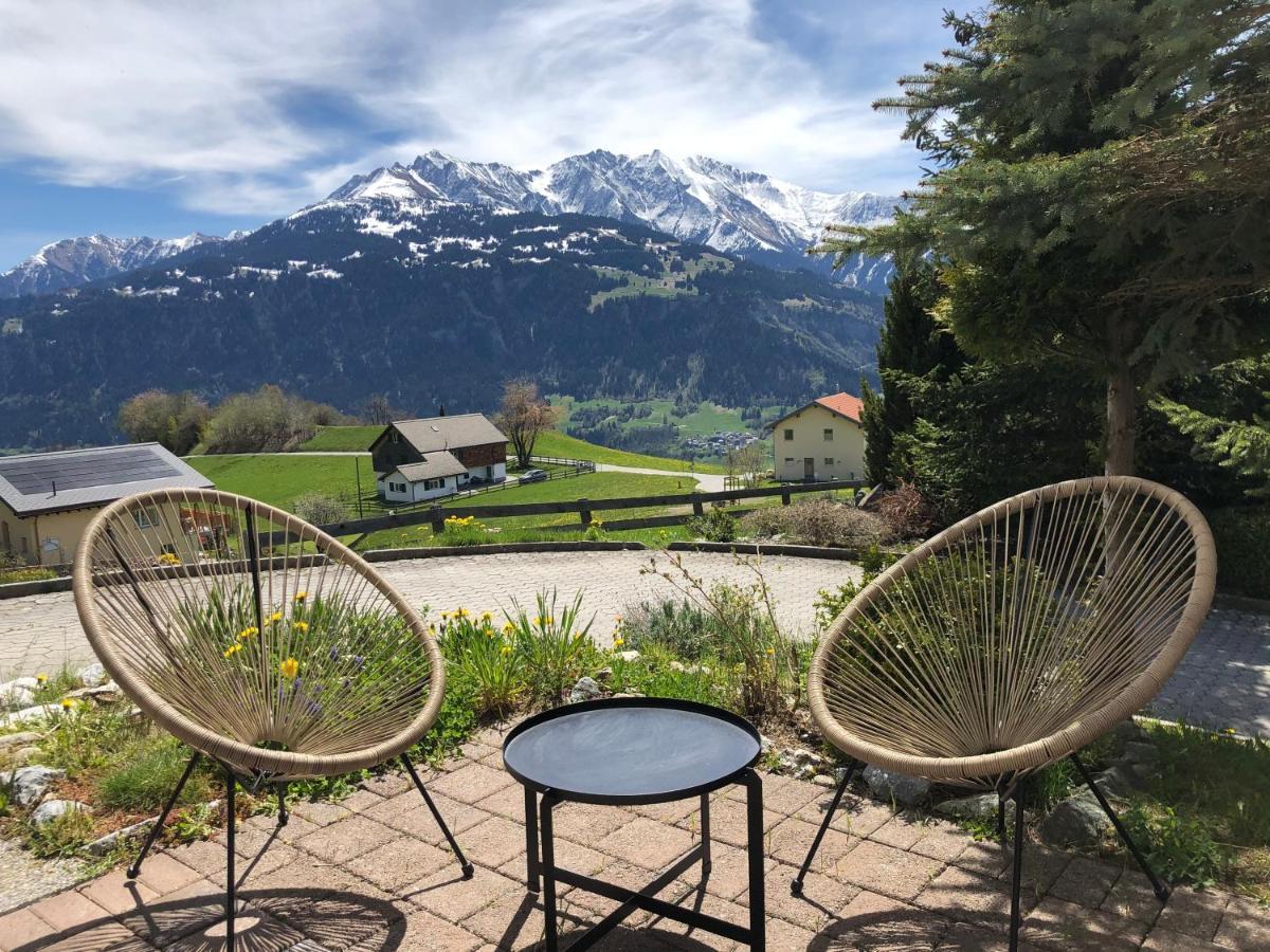 Renovated 3 Rooms Apartment In Ruschein Near Laax Exterior foto